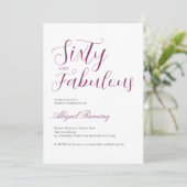 Sixtieth Birthday Party Invitation White Photo  招待状 (スタンド正面)