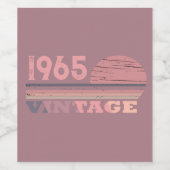 Sixtieth birthday party with a personalized vintag ワインラベル (シングルラベル)