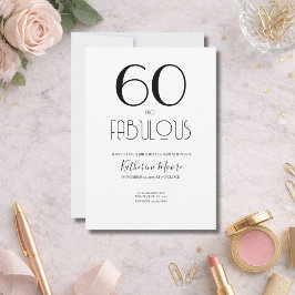 Sixty and Fabulous 50th Birthday Party  招待状