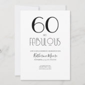 Sixty and Fabulous 50th Birthday Party 招待状 (正面)