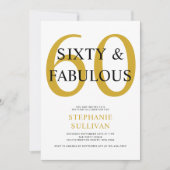 Sixty and Fabulous 60th Birthday Party 招待状 (正面)