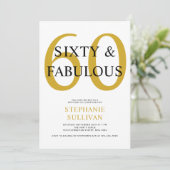 Sixty and Fabulous 60th Birthday Party 招待状 (スタンド正面)