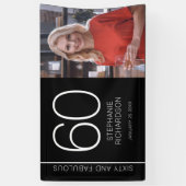 Sixty and Fabulous 60th Birthday Photo Poster 横断幕 (縦)