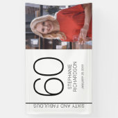 Sixty and Fabulous 60th Birthday Photo Poster 横断幕 (縦)