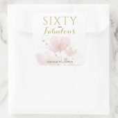 Sixty and Fabulous Black Pink 60th Birthday スクエアシール (バッグ)