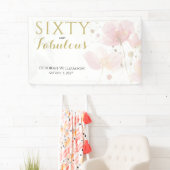 Sixty and Fabulous Black Pink 60th Birthday 横断幕 (インサイチュ)