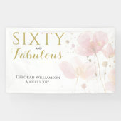 Sixty and Fabulous Black Pink 60th Birthday 横断幕 (横)