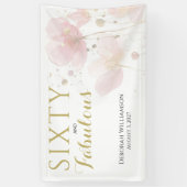 Sixty and Fabulous Black Pink 60th Birthday 横断幕 (縦)