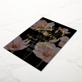 Sixty and Fabulous Black Pink 60th Birthday Party 箔招待状 (回転した状態)