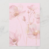 Sixty and Fabulous Blush Pink Floral 60th Birthday 招待状 (裏面)