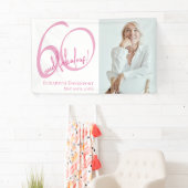 Sixty and Fabulous Bold フォト 60歳の誕生日パーティー 横断幕 (インサイチュ)
