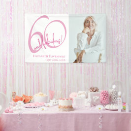 Sixty and Fabulous Bold フォト 60歳の誕生日パーティー 横断幕