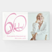 Sixty and Fabulous Bold フォト 60歳の誕生日パーティー 横断幕 (横)