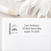 Sixty and Fabulous Bold Birthday Return Address ラベル (インサイチュ)