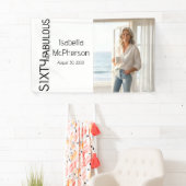 Sixty and Fabulous Bold Black Photo 60th Party 横断幕 (インサイチュ)