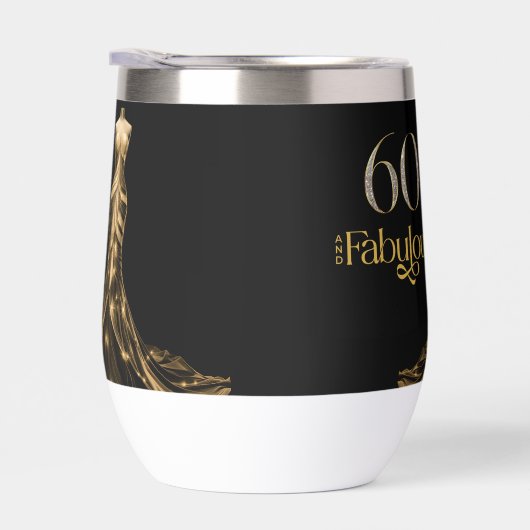 Sixty and Fabulous Gold Dress Black 60th Birthday (右面)