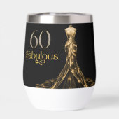 Sixty and Fabulous Gold Dress Black 60th Birthday (背面)