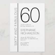 Sixty and Fabulous Modern 60th Birthday Party