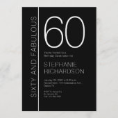 Sixty and Fabulous Modern 60th Birthday Party 招待状 (正面)