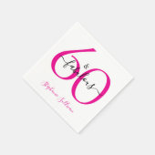 Sixty and Fabulous Name 60th Birthday Party スタンダードカクテルナプキン (角)