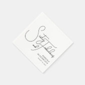 Sixty and Fabulous Name Date 60th Birthday Party スタンダードカクテルナプキン (角)