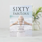 Sixty and Fabulous Photo 50th Birthday Party  招待状 (スタンド正面)
