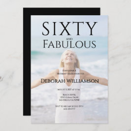 Sixty and Fabulous Photo 50th Birthday Party  招待状