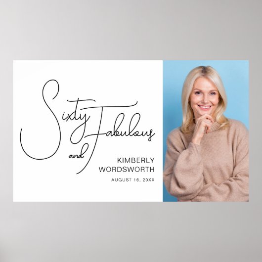 Sixty and Fabulous Photo 60th Birthday Party ポスター (正面)