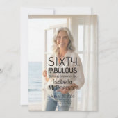 Sixty and Fabulous Photo 60th Birthday Party 招待状 (正面)