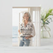 Sixty and Fabulous Photo 60th Birthday Party 招待状 (スタンド正面)