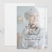 Sixty and Fabulous Photo 60th Birthday Party 招待状 (正面/裏面)