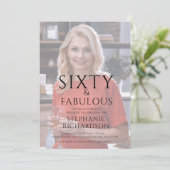 Sixty and Fabulous Photo 60th Birthday Party  招待状 (スタンド正面)