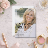 Sixty and Fabulous Photo 60th Birthday Party 招待状