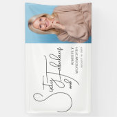 Sixty and Fabulous Photo 60th Birthday Party 横断幕 (縦)