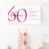 Sixty and Fabulous Pink 60th Birthday Party 横断幕 (インサイチュ)
