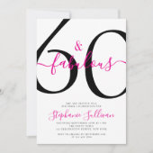 Sixty and Fabulous Script 60th Birthday Party 招待状 (正面)