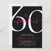 Sixty And Fabulous Script 60th Birthday Party 招待状 (正面)