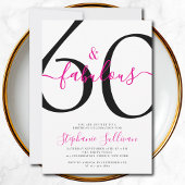Sixty and Fabulous Script 60th Birthday Party 招待状