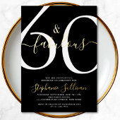 Sixty and Fabulous Script 60th Birthday Party  箔招待状