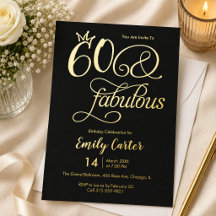 Sixty and Fabulous Script 60th Birthday Party 