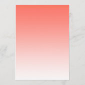 Sixty and Sassy Coral Ombre 60th Birthday 招待状 (裏面)