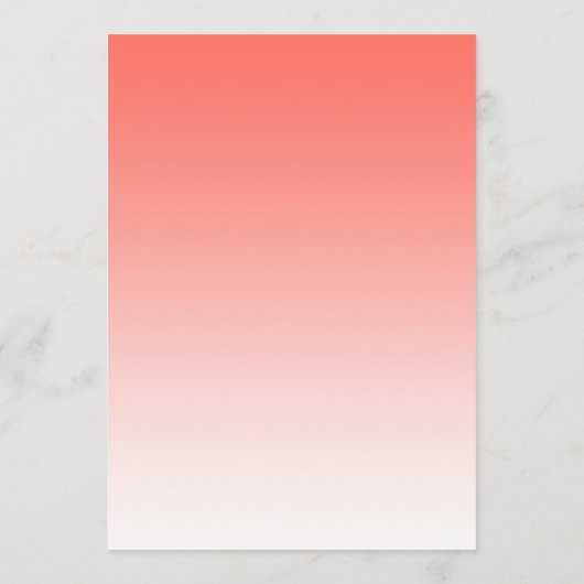 Sixty and Sassy Coral Ombre 60th Birthday 招待状 (裏面)