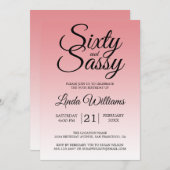 Sixty and Sassy Strawberry Ice 60th Birthday 招待状 (正面/裏面)