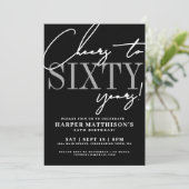 Sixty Black 60th Birthday Party 招待状 (スタンド正面)