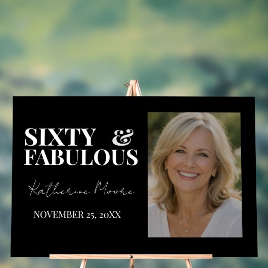 Sixty & Fabulous アクリルサイン (ニュートラル)