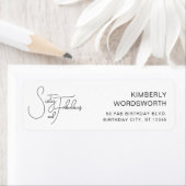 Sixty Fabulous 60th Birthday Party Return Address ラベル (インサイチュ)