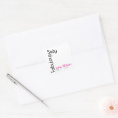 Sixty Fabulous Birthday Chic Pink & Black スクエアシール (封筒)