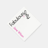  Sixty Fabulous Birthday Party Chic Pink スタンダードカクテルナプキン (角)