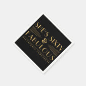 Sixty & Fabulous Lines Art Deco 60th Birthday スタンダードカクテルナプキン (角)