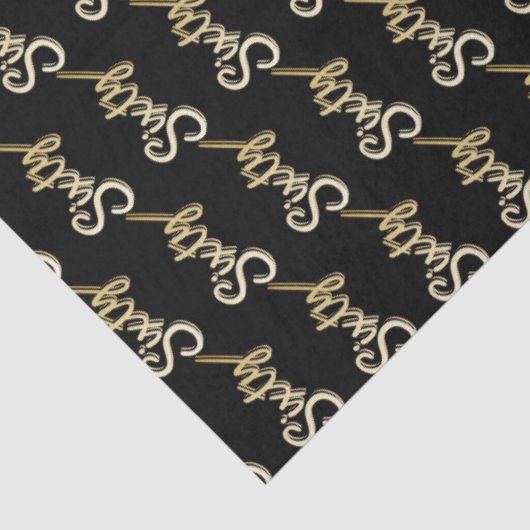 Sixty gold on black birthday or annversary 薄葉紙 (詳細)